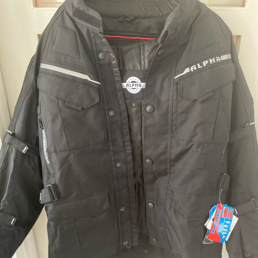 New Alpha Cycle Gear size Large Black Jacket